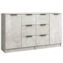 Credenze 2 pz Grigio Cemento 60x30x70 cm in Legno Multistrato