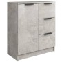 Credenze 2 pz Grigio Cemento 60x30x70 cm in Legno Multistrato