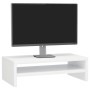 Supporto Monitor Bianco Lucido 42x24x13 cm in Legno Multistrato