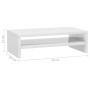 Supporto Monitor Bianco Lucido 42x24x13 cm in Legno Multistrato