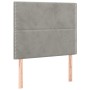 Testiera 2 pz Grigio Chiaro 80x5x78/88 cm in Velluto