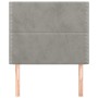 Testiera 2 pz Grigio Chiaro 80x5x78/88 cm in Velluto