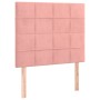Testiera 2 pz Rosa 90x5x78/88 cm in Velluto