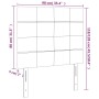 Testiera 2 pz Rosa 90x5x78/88 cm in Velluto
