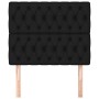 Testiere 2 pz Nero 100 x 7 x 78/88 cm in Tessuto