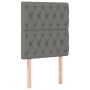 Testiera 2 pz Grigio Scuro 80 x 7 x 78/88 cm in Tessuto