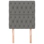 Testiera 2 pz Grigio Scuro 80 x 7 x 78/88 cm in Tessuto