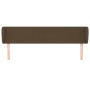 Testiera ad Orecchio Marrone Scuro 203x23x78/88 cm in Tessuto