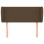 Testiera ad Orecchio Marrone Scuro 93x23x78/88 cm in Tessuto