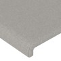 Testiera ad Orecchio Grigio Chiaro 103x23x78/88 cm in Tessuto