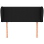 Testiera ad Orecchio Nera 83 x 23 x 78/88 cm in Tessuto