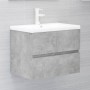 Mobile Lavabo Grigio Cemento 60x38,5x45 cm in Legno Multistrato