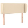 Testiera ad Orecchio Crema 93x23x78/88 cm in Tessuto