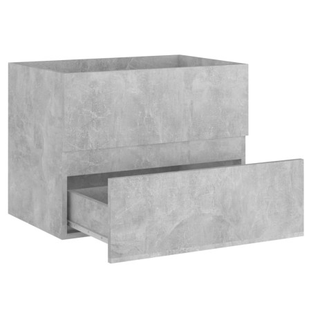 Mobile Lavabo Grigio Cemento 60x38,5x45 cm in Legno Multistrato