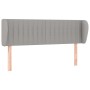 Testiera ad Orecchio Grigio Chiaro 147x23x78/88 cm in Tessuto