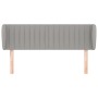 Testiera ad Orecchio Grigio Chiaro 147x23x78/88 cm in Tessuto