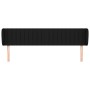 Testiera ad Orecchio Nera 203x23x78/88 cm in Tessuto