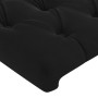 Testiera ad Orecchio Nera 203x23x78/88 cm in Velluto