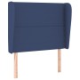 Testiera ad Orecchio Blu 83x23x118/128 cm in Tessuto