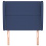 Testiera ad Orecchio Blu 83x23x118/128 cm in Tessuto