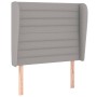Testiera ad Orecchio Grigio Chiaro 83x23x118/128 cm in Tessuto