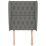 Testiera ad Orecchio Grigio Scuro 83x23x118/128 cm in Tessuto