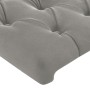 Testiera ad Orecchio Grigio Chiaro 103x23x118/128 cm in Velluto