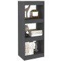 Libreria/Divisorio Grigio 40x30x103,5 cm Legno Massello di Pino