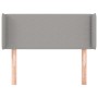 Testiera ad Orecchio Grigio Chiaro 93x16x78/88 cm in Tessuto