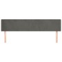 Testiera ad Orecchio Grigio Scuro 183x16x78/88 cm in Velluto