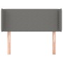 Testiera ad Orecchio Grigio Scuro 103x16x78/88 cm in Tessuto