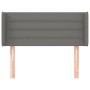Testiera ad Orecchio Grigio Scuro 93x16x78/88 cm in Tessuto