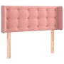 Testiera ad Orecchio Rosa 103x16x78/88 cm in Velluto