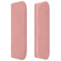 Testiera ad Orecchio Rosa 103x16x78/88 cm in Velluto