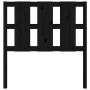Testiera per Letto Nera 95,5x4x100 cm Legno Massello di Pino