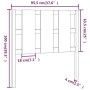 Testiera per Letto Nera 95,5x4x100 cm Legno Massello di Pino