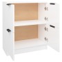 Credenza Bianco Lucido 60x30x70 cm in Legno Multistrato