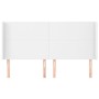 Testiera ad Orecchio Bianco 183x16x118/128 cm in Similpelle
