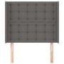Testiera ad Orecchio Grigio 103x16x118/128cm in Similpelle