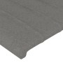 Testiera ad Orecchio Grigio Scuro 83x16x118/128 cm in Tessuto
