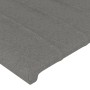 Testiera ad Orecchio Grigio Scuro 93x16x118/128 cm in Tessuto
