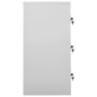 Armadietti e Chiavi 2pz Grigio Chiaro Blu 90x45x92,5cm Acciaio