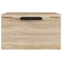 Comodini a Muro 2 pz Rovere Sonoma 34x30x20 cm