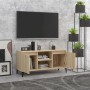 Mobile TV con Gambe in Metallo Rovere Sonoma 103,5x35x50 cm