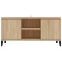 Mobile TV con Gambe in Metallo Rovere Sonoma 103,5x35x50 cm