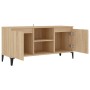 Mobile TV con Gambe in Metallo Rovere Sonoma 103,5x35x50 cm