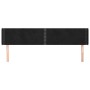 Testiera ad Orecchio Nera 163x16x78/88 cm in Velluto
