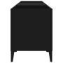 Mobile Porta Dischi Nero 121x38x48 cm in Legno Multistrato
