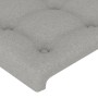 Testiera ad Orecchio Grigio Chiaro 183x16x118/128 cm in Tessuto