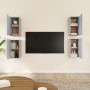 Mobili TV 4 pz Grigio Sonoma 30,5x30x60 cm in Legno Multistrato